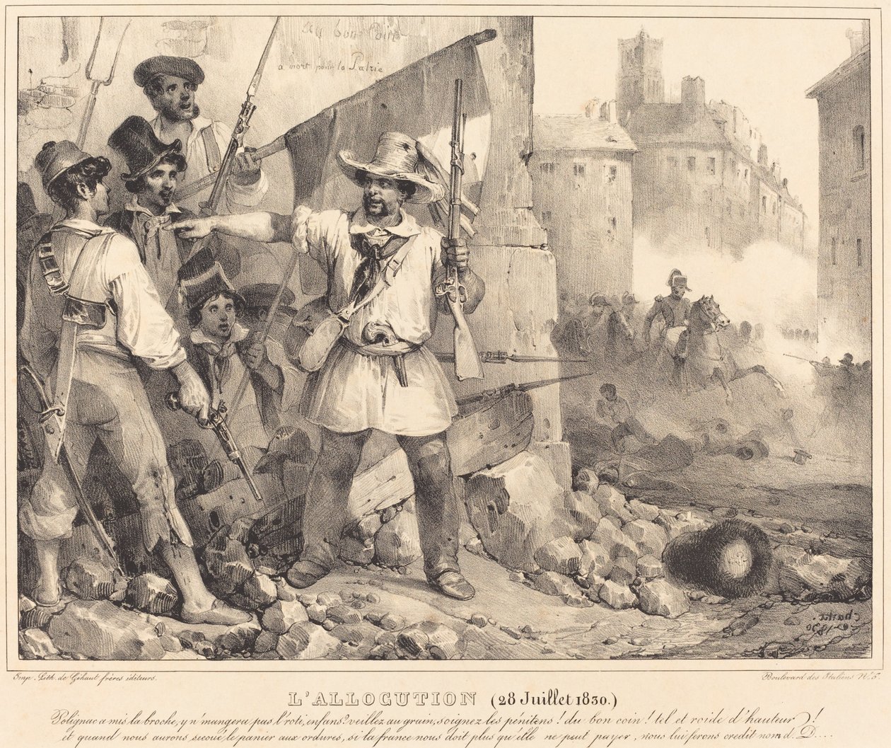 The Allocution, 1830. július 20 alkotó: Nicolas Toussaint Charlet