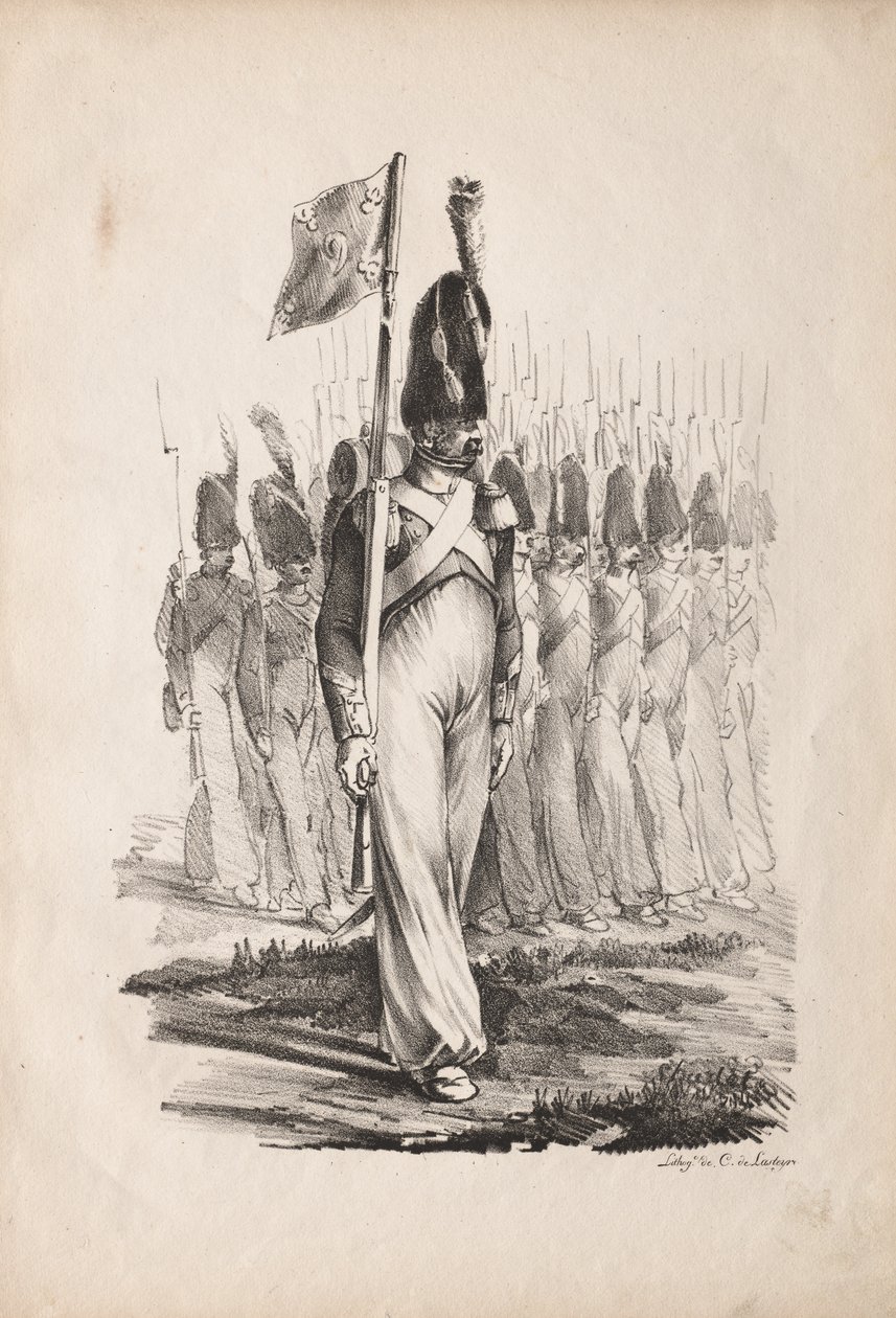 Katonai viseletek: Sargent karabinerek, általános útmutató alkotó: Nicolas Toussaint Charlet