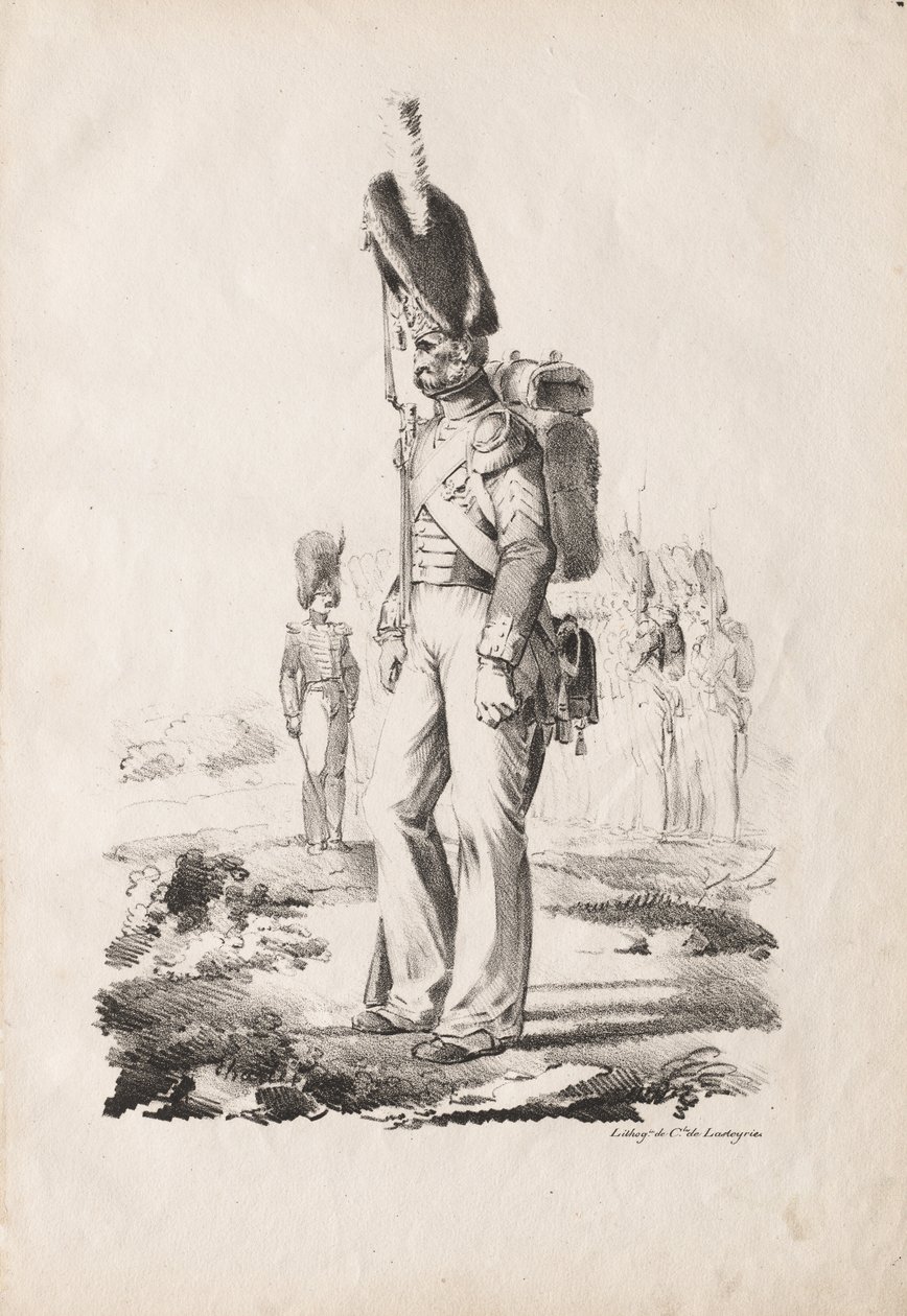 Katonai viseletek: Gyalogsági Sargent alkotó: Nicolas Toussaint Charlet
