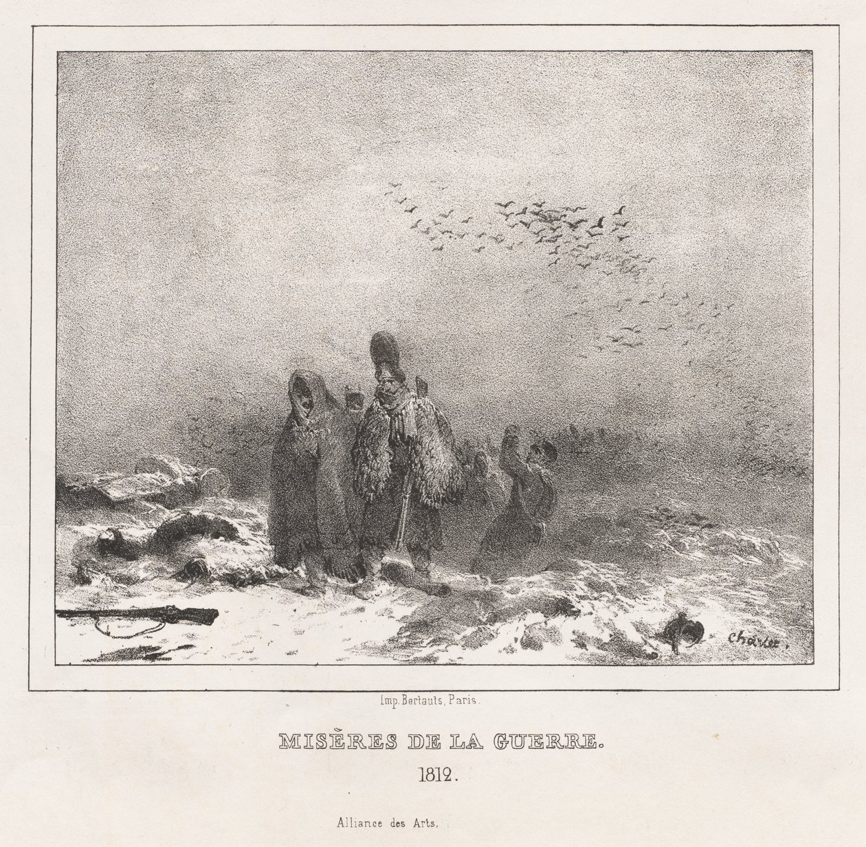 Erkölcsi és filozófiai ábécé kis- és nagygyermekek használatához: Miseries of War 1812, 18 alkotó: Nicolas Toussaint Charlet