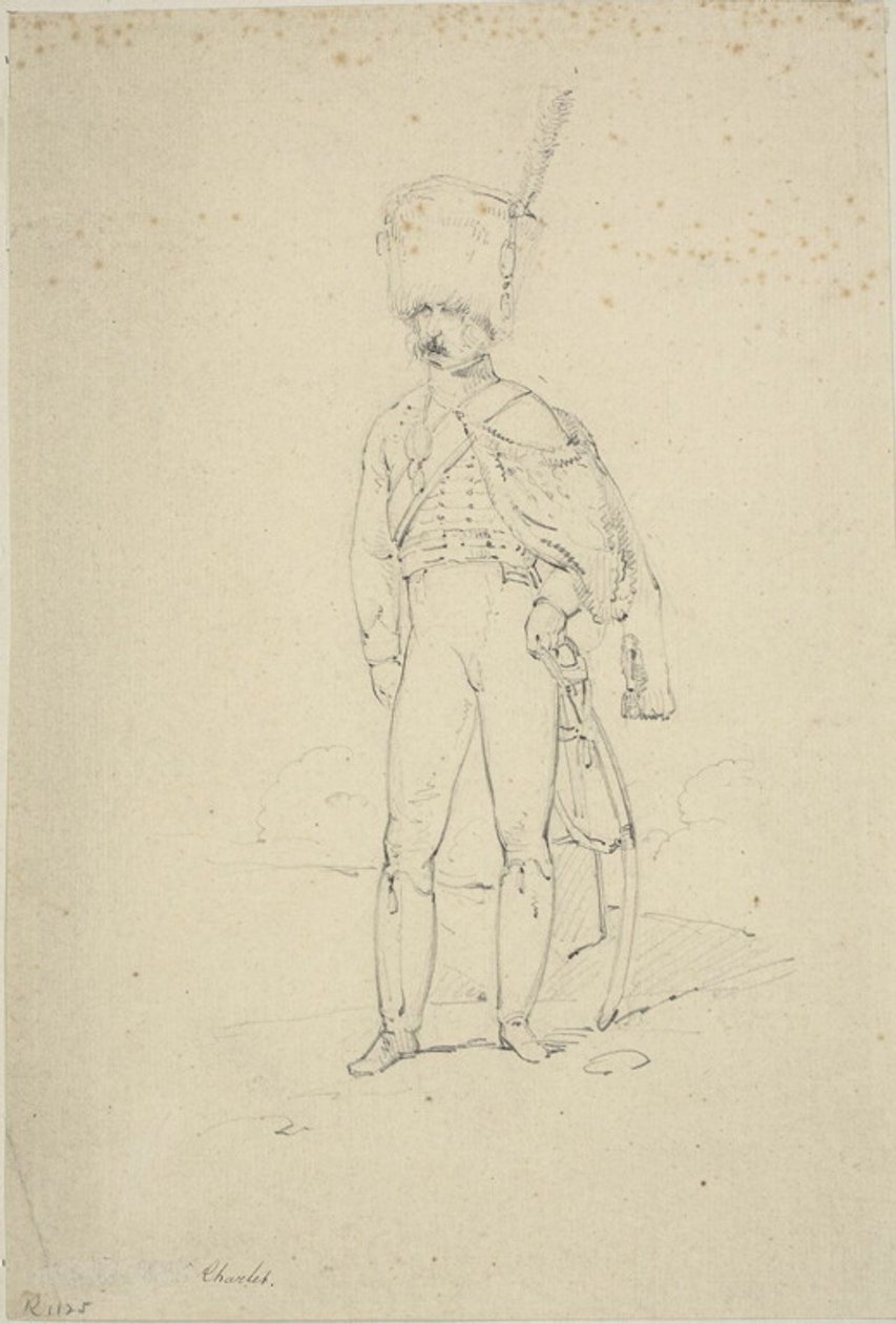 Álló huszár alkotó: Nicolas Toussaint Charlet