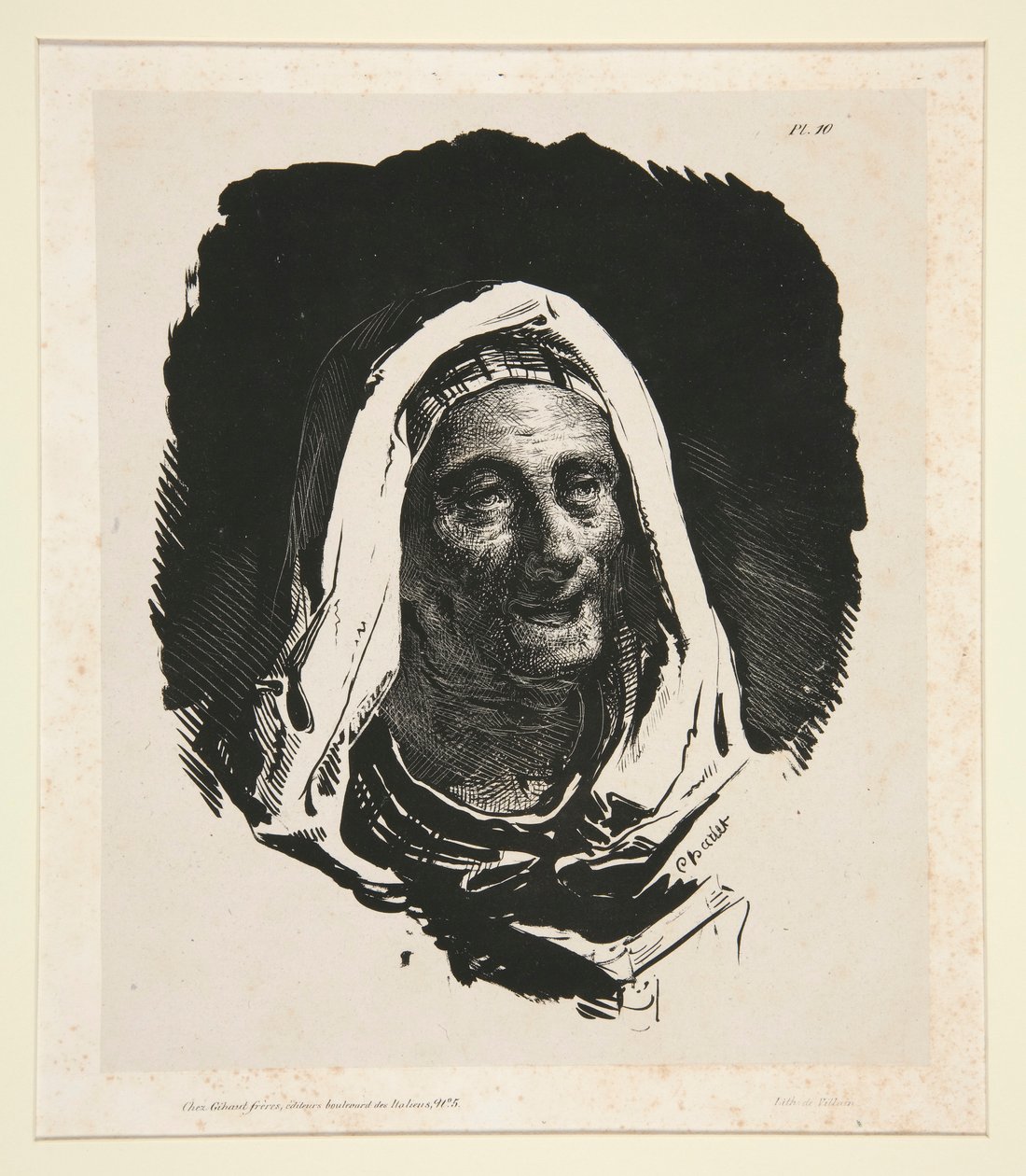 Öregasszony feje alkotó: Nicolas Toussaint Charlet