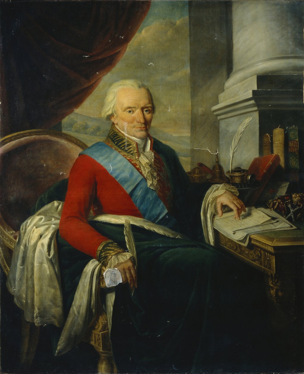 Mihail Mihajlovics Scserbatov herceg portréja 1733-1790, XVIII. század vége. alkotó: Nicolas de Courteille