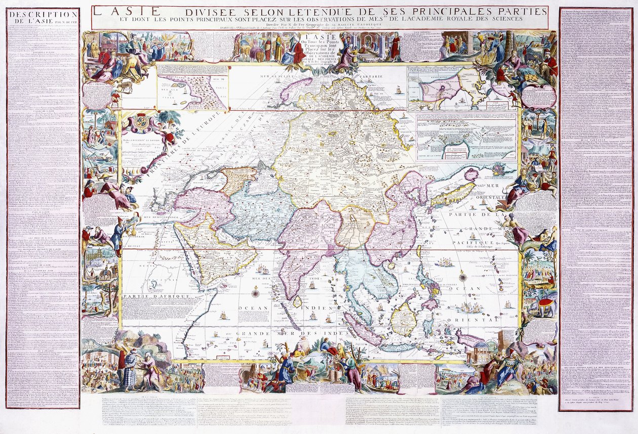 Ázsia térképe, 1740 alkotó: Nicolas de Fer
