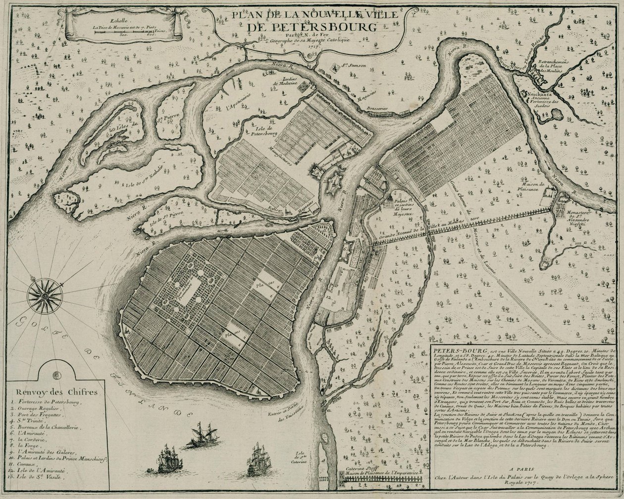 Pétervár térkép, 1717 alkotó: Nicolas de Fer