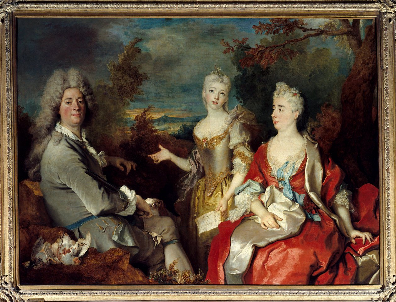 Családi portré, korábban a festő, felesége és lánya portréjaként ismert. Nicolas de Largilliere (1656-1746) festménye V. 1,49 X 2,00 m alkotó: Nicolas de Largillière