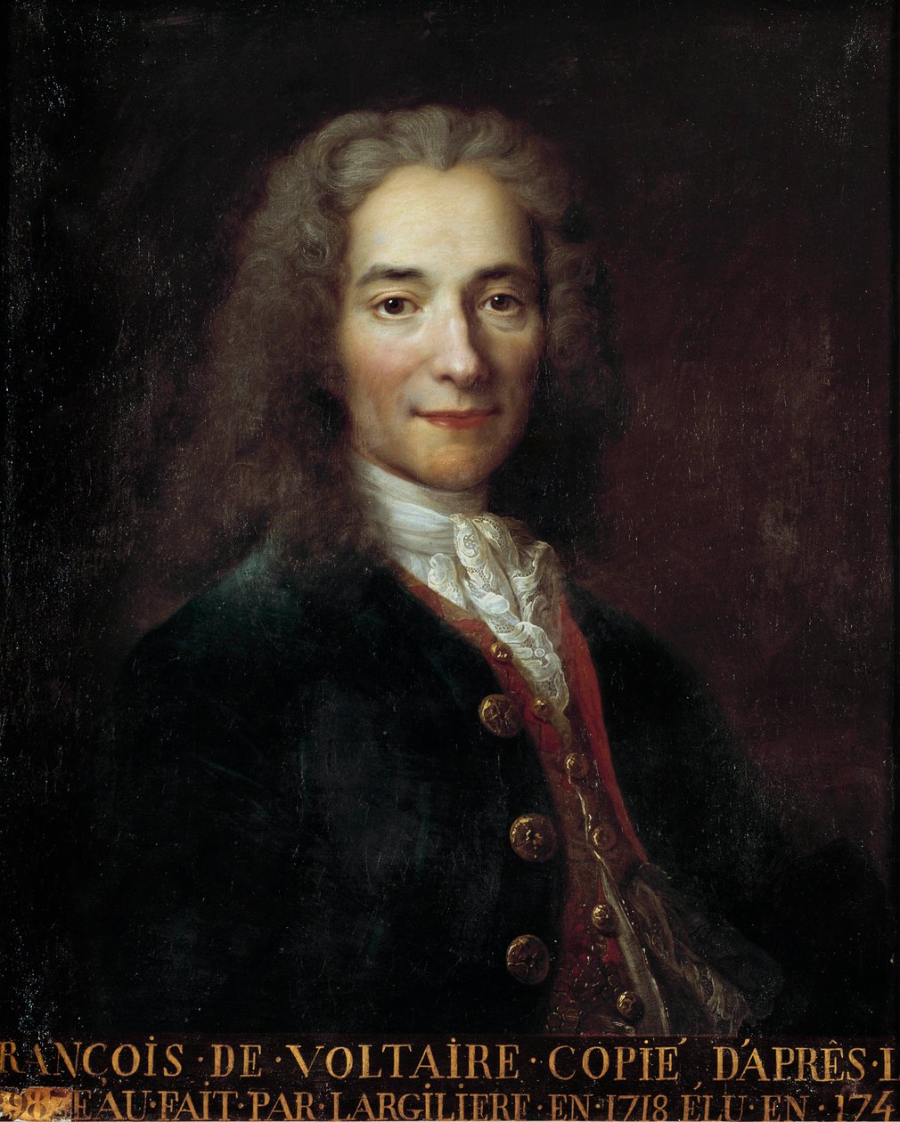 Francois Marie Arouet dit Voltaire (1694-1778), francia író és filozófus portréja. Nicolas De Largilliere (1656-1746) másolata alkotó: Nicolas de Largillière