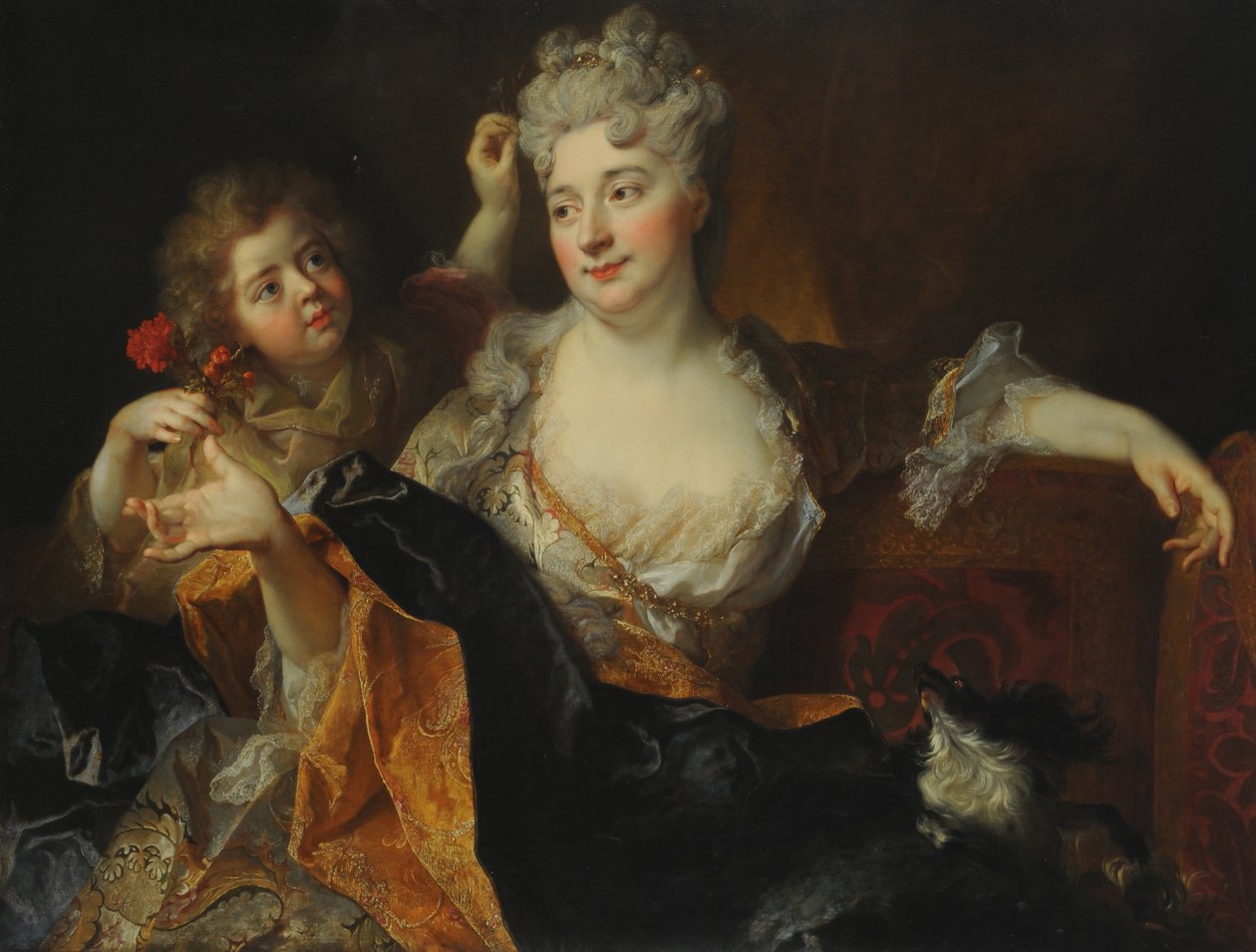 Largilliere-i Marguerite-Elisabeth Forest és fia, Nicolas portréja, 1712 körül (olaj, vászon) alkotó: Nicolas de Largillière