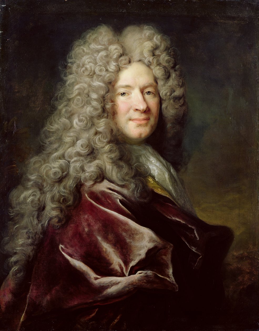 Egy lila köpenyt viselő férfi portréja, 1700 körül (olaj, vászon) alkotó: Nicolas de Largillière