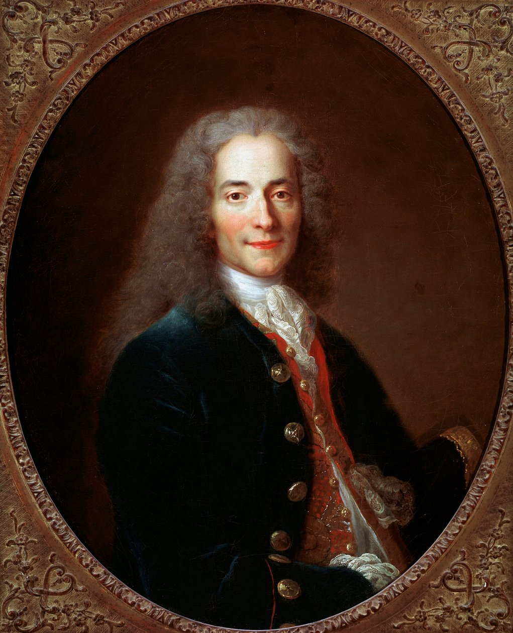 Voltaire francia író és filozófus portréja, 1718 után alkotó: Nicolas de Largillière