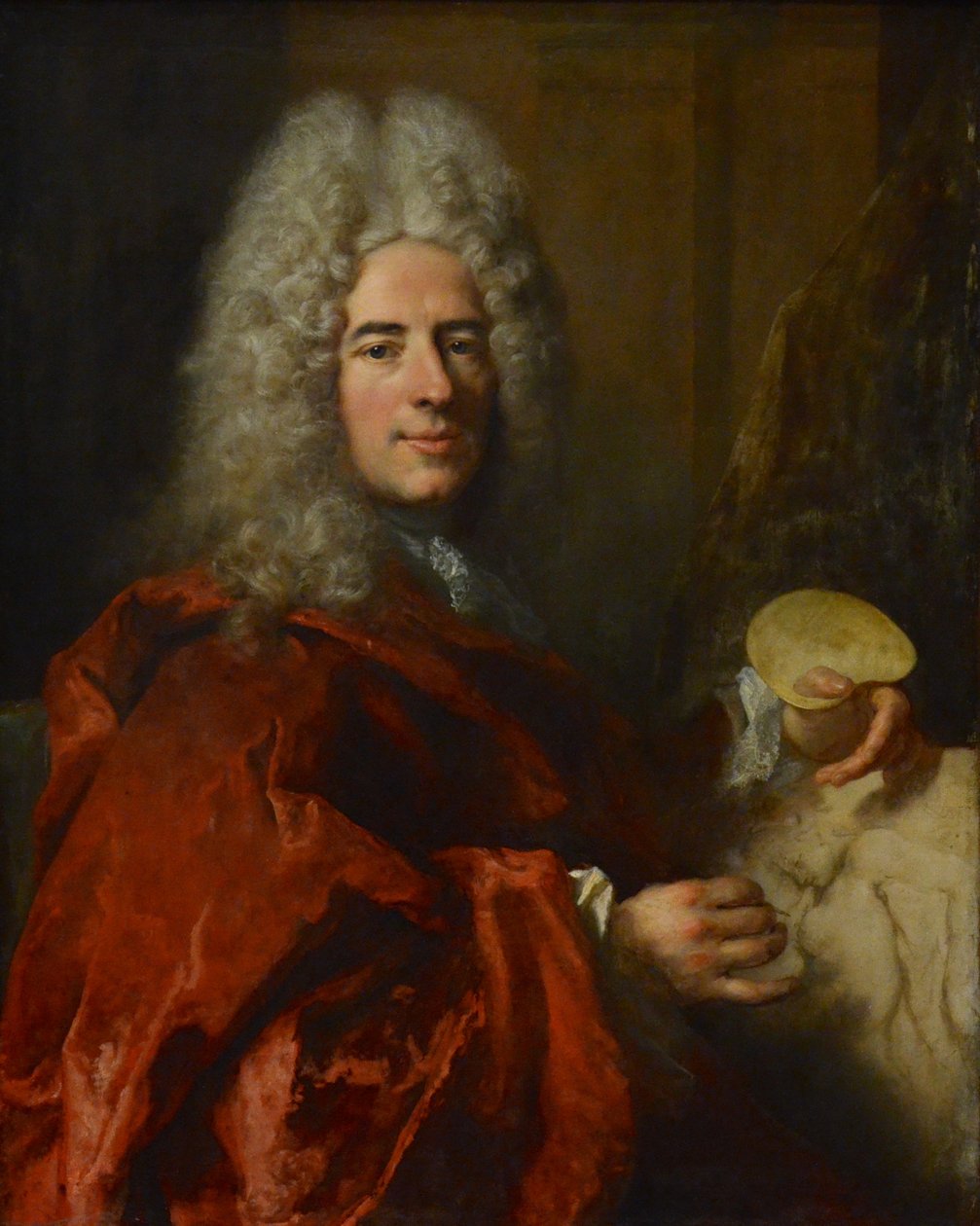 Jacques-Antoine Arlaud portréja Michelangelo Lédáját másolva alkotó: Nicolas de Largillière