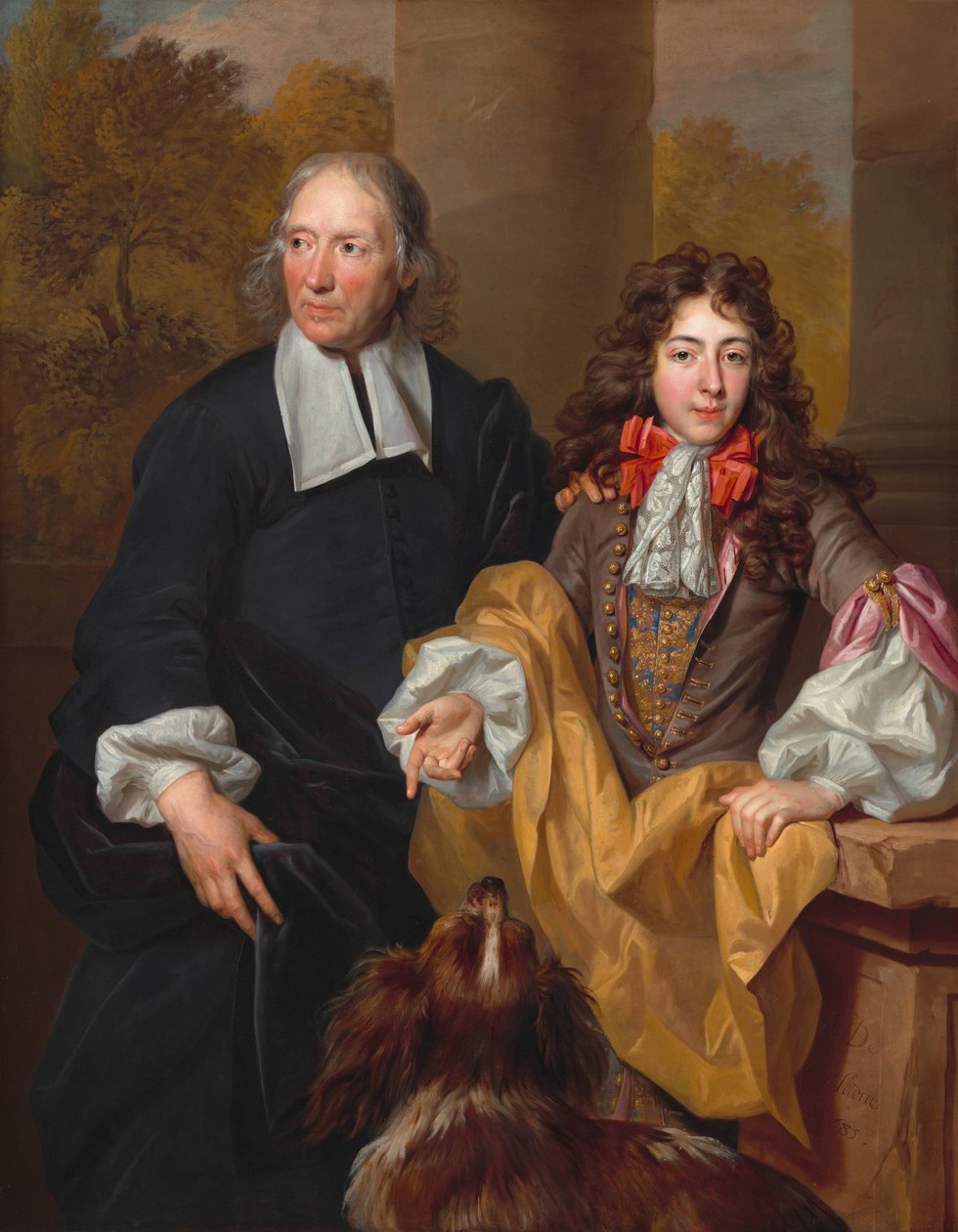 Egy fiatalember és nevelője portréja, 1685. alkotó: Nicolas de Largillière