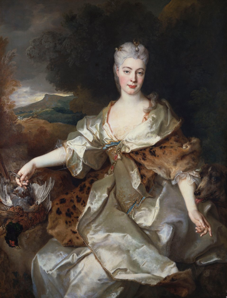 Noirmont grófnőjének portréja Diana szerepében alkotó: Nicolas de Largillière