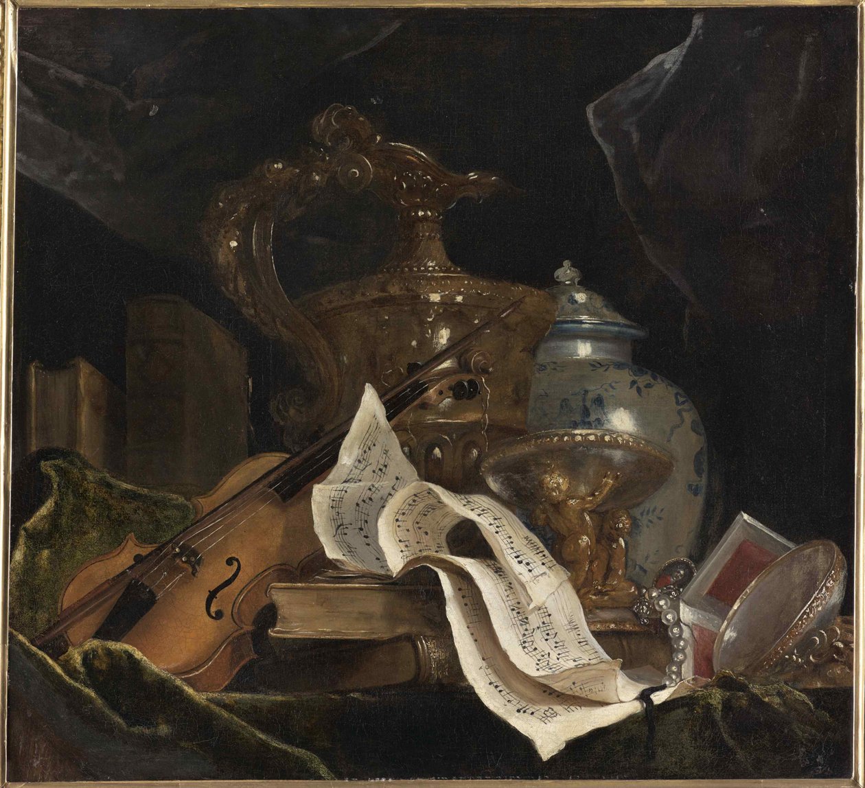 Csendélet hangszerrel, 1695-1700. alkotó: Nicolas de Largillière