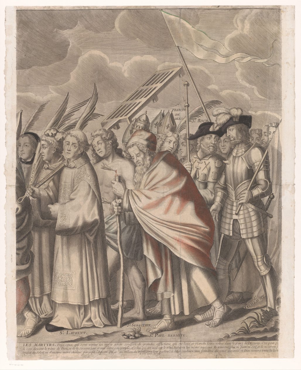 Krisztus diadalmenete ó- és újszövetségi alakokkal Jézus Krisztus diadala (cím a tárgyon) alkotó: Nicolas de Larmessin (I)