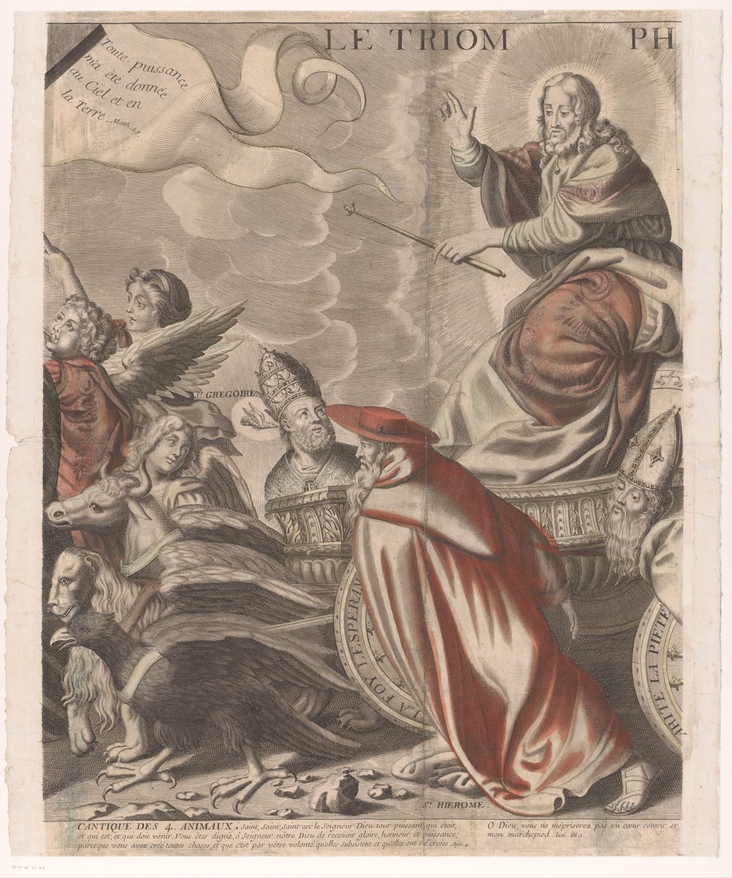 Krisztus diadalmenete Ó- és Újszövetségi alakokkal (ötödik rész) Le triomphe de Jesus Christ (cím a tárgyon) alkotó: Nicolas de Larmessin (I)
