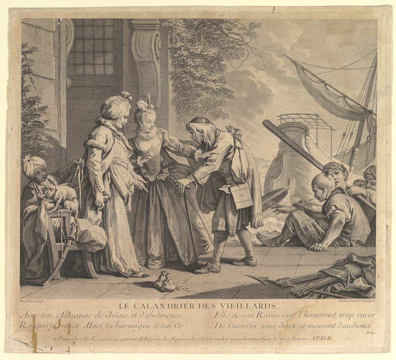 Az öregek naptára, a Suite dEstampes Nouve...-ból, 18. század. alkotó: Nicolas de Larmessin
