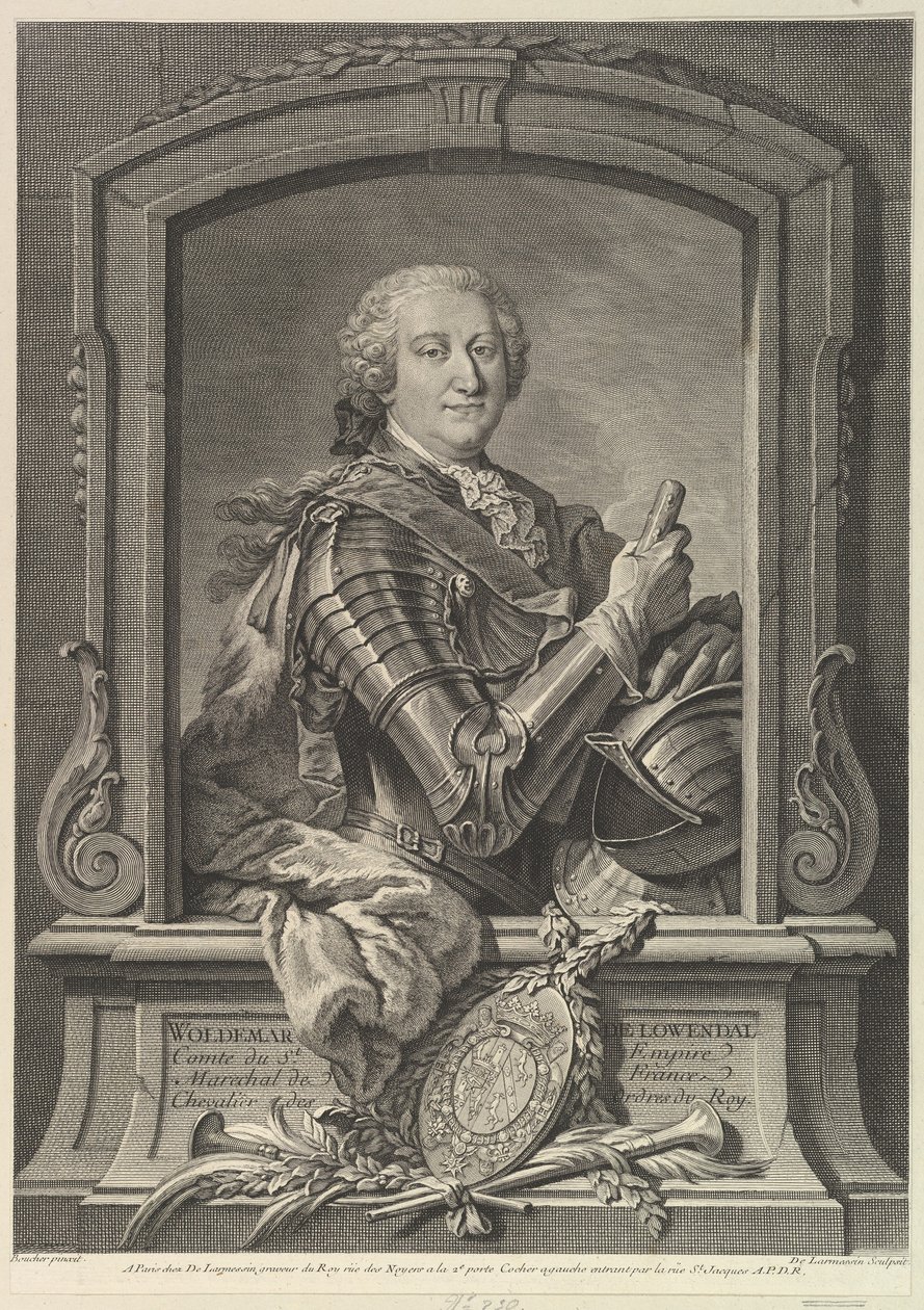 Maréchal de Lowendal portréja, 18. század. alkotó: Nicolas de Larmessin