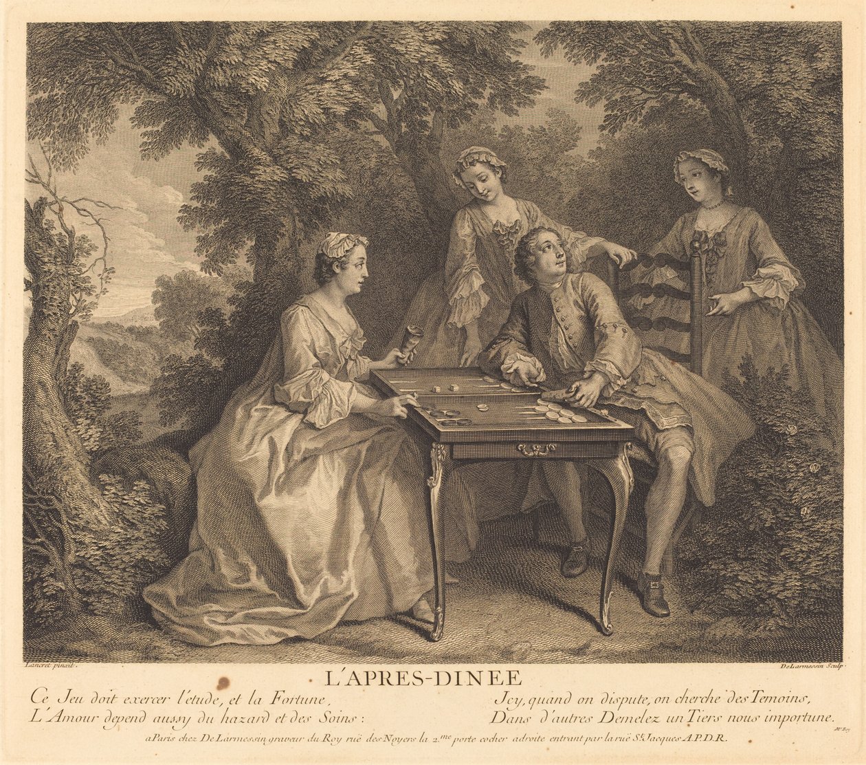 Vacsora után alkotó: Nicolas de Larmessin IV after Nicolas Lancret