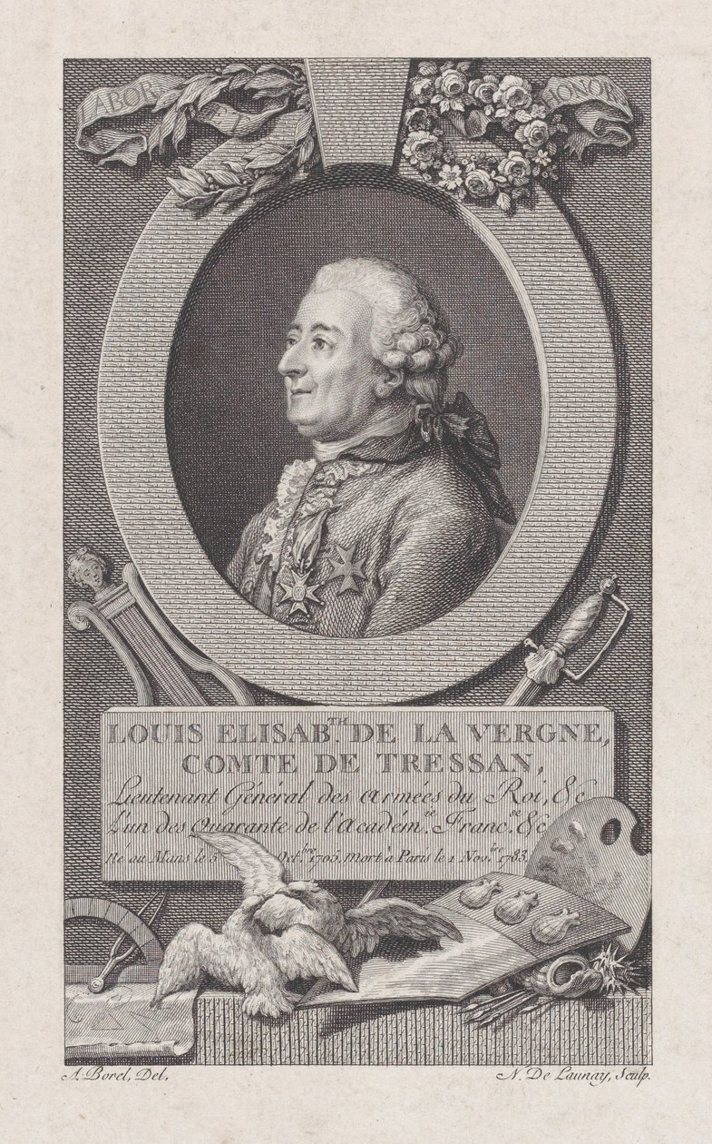 Louis Elisabeth de La Vergne portréja, Comte de Tressan, 1783-92., 1783-92. alkotó: Nicolas de Launay