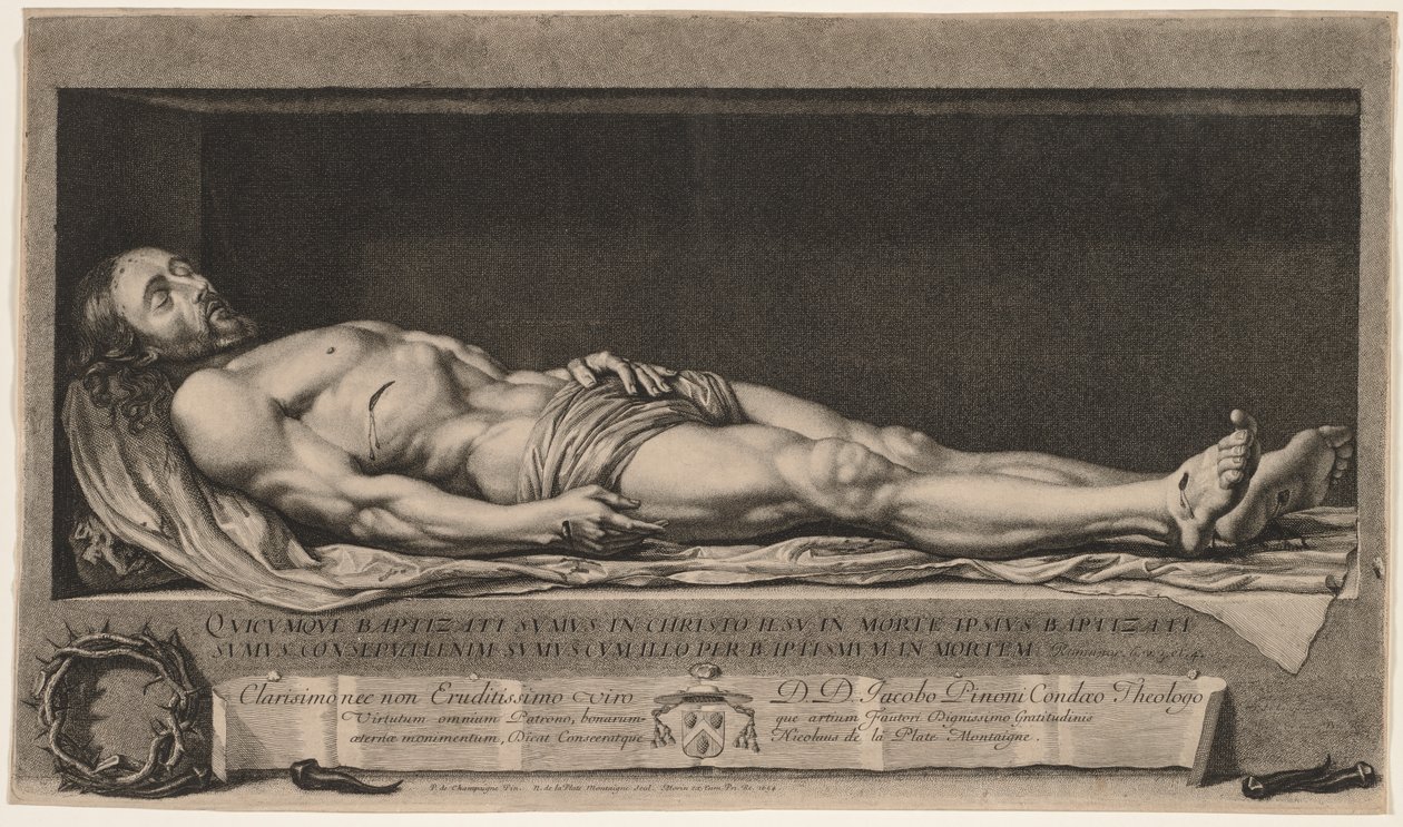 Krisztus teste a sírban alkotó: Nicolas de Platte Montagne