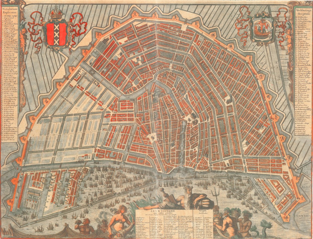 Amszterdam térképe 1692 -ben alkotó: Nicolaes Visscher