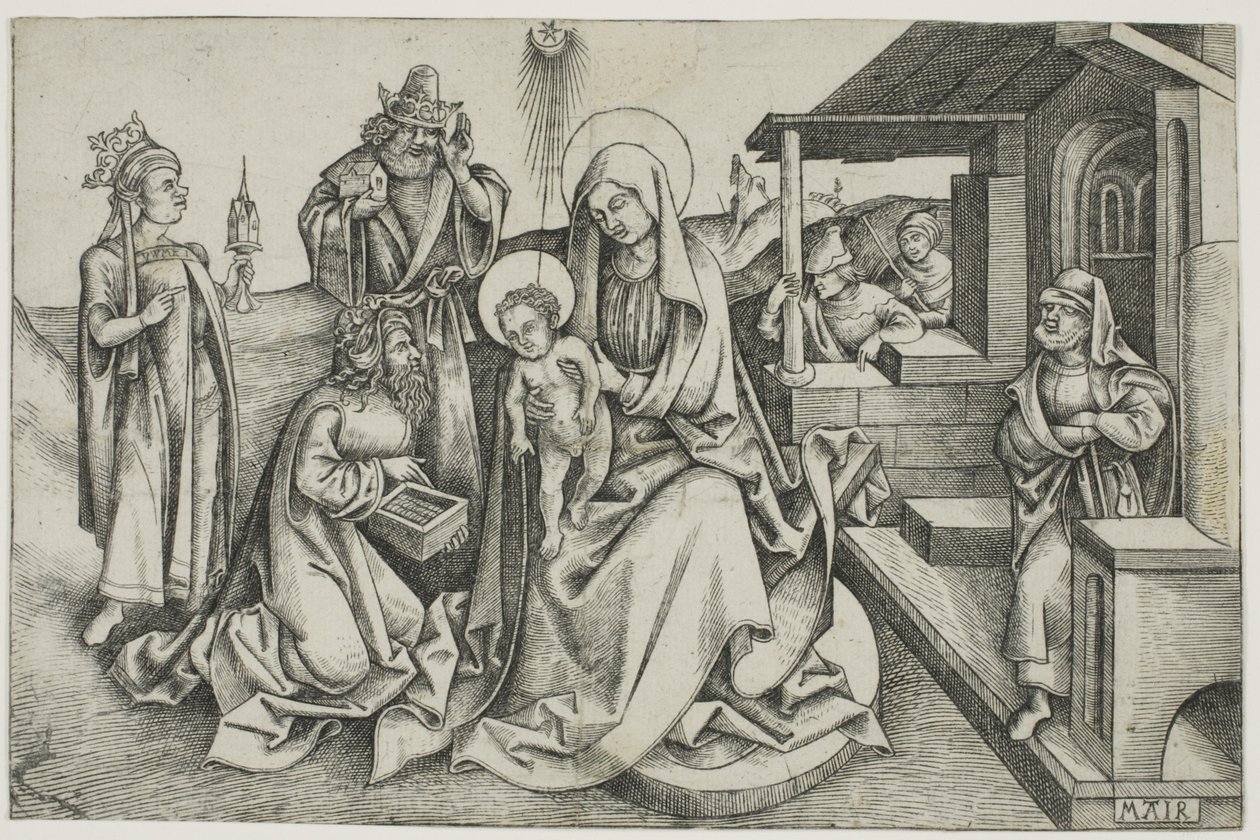 A mágusok imádása alkotó: Nicolaus Alexander Mair von Landshut
