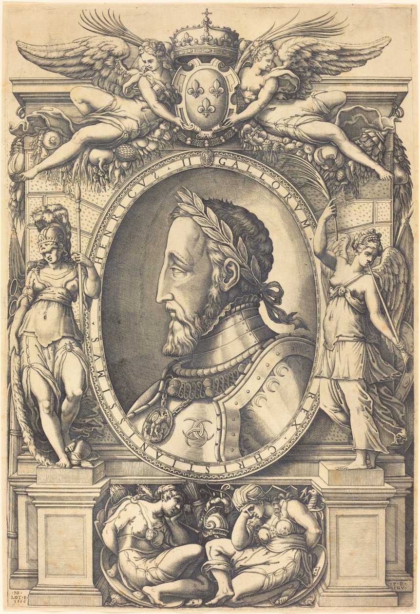 Henrik francia király alkotó: Nicolaus Beatrizet