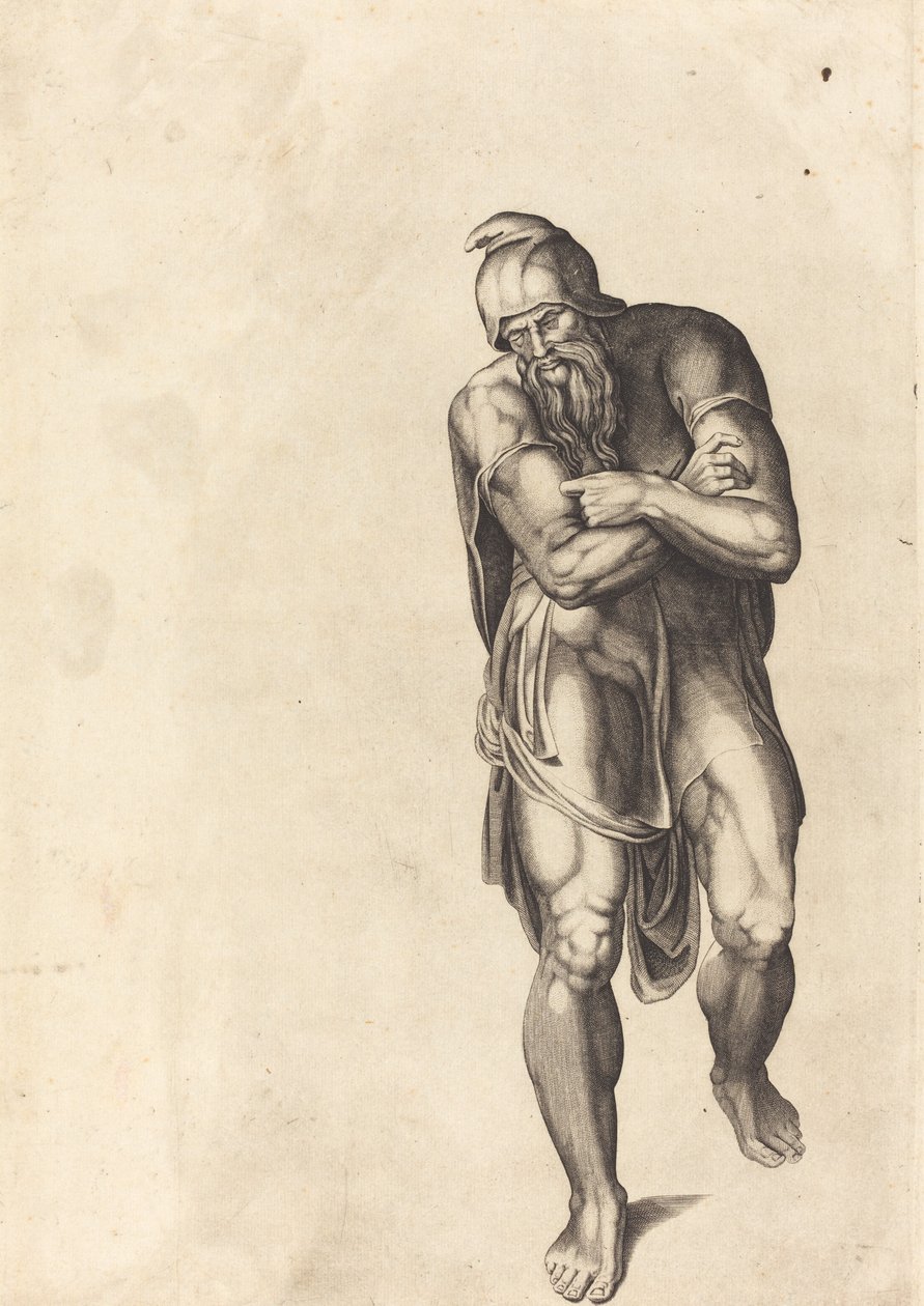 Striding Man alkotó: Nicolaus Beatrizet after Michelangelo
