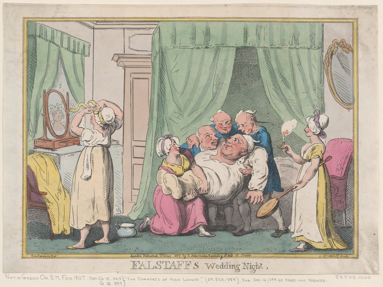 Falstaff nászéjszakája, 1807. október, 1807. október. alkotó: Nicolaus Heideloff