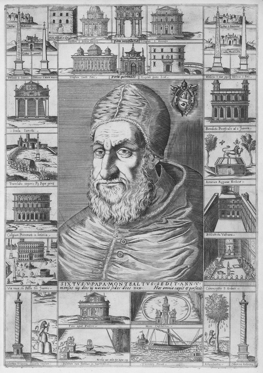 Sixtus V portréja, kb. 1589., kb. 1589. alkotó: Nicolaus van Aelst