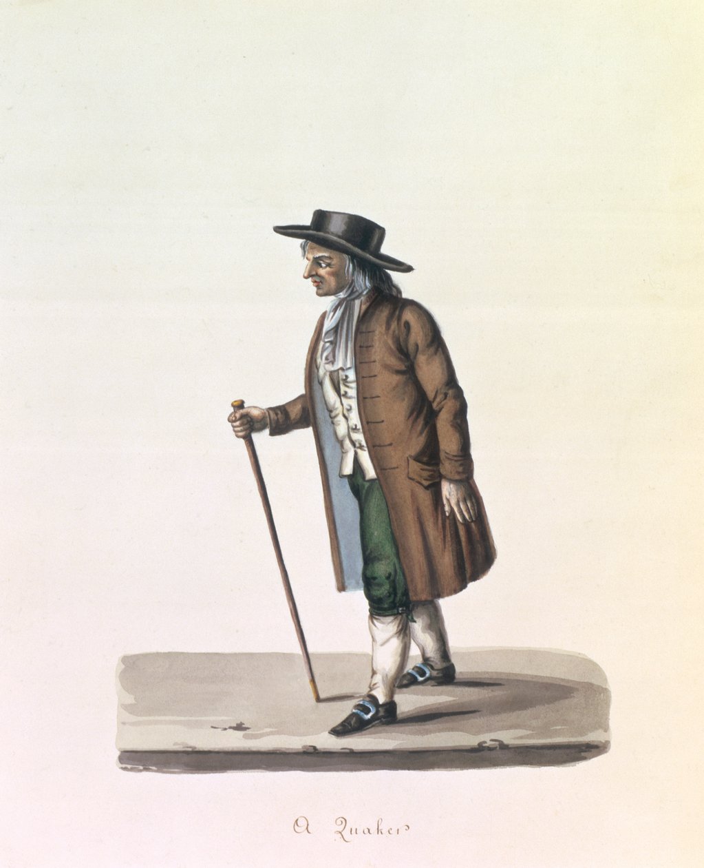 Egy Quaker, 1840 körül (a párért lásd: 90128) alkotó: Nicolino Calyo