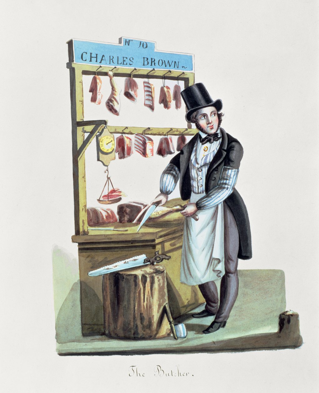 A hentes, 1840-44 körül alkotó: Nicolino Calyo