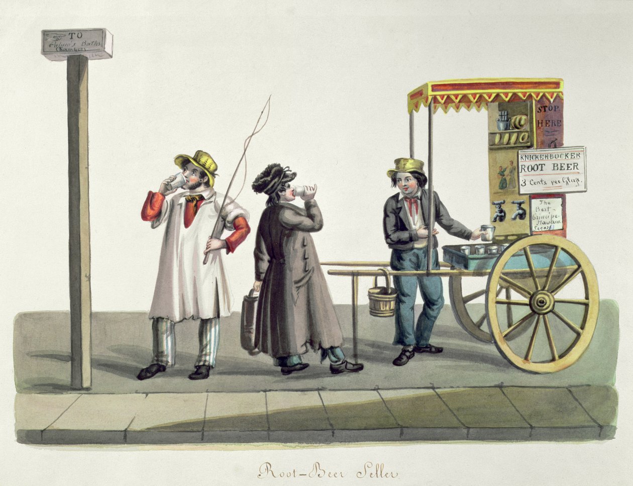 Root Beer Eladó, 1840 körül alkotó: Nicolino Calyo