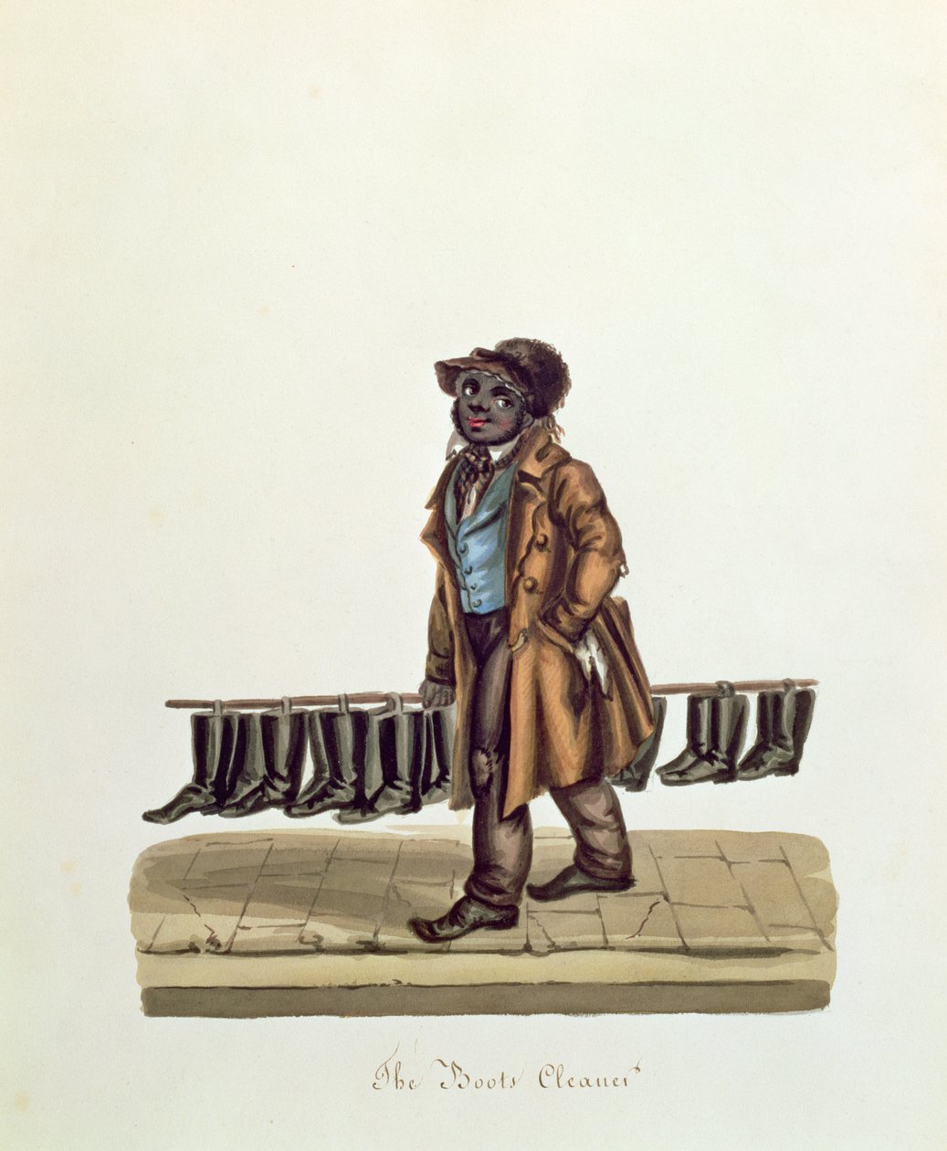 A csizmatisztító, 1840 körül alkotó: Nicolino Calyo