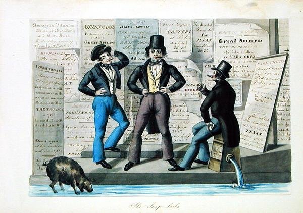 The Soap-lorks, 1840 körül (akvarell, papír) alkotó: Nicolino Calyo