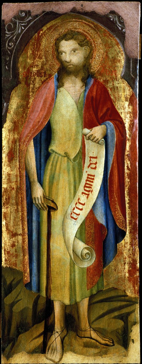 Keresztelő Szent János (festés fatáblára) alkotó: Nicolò di Pietro