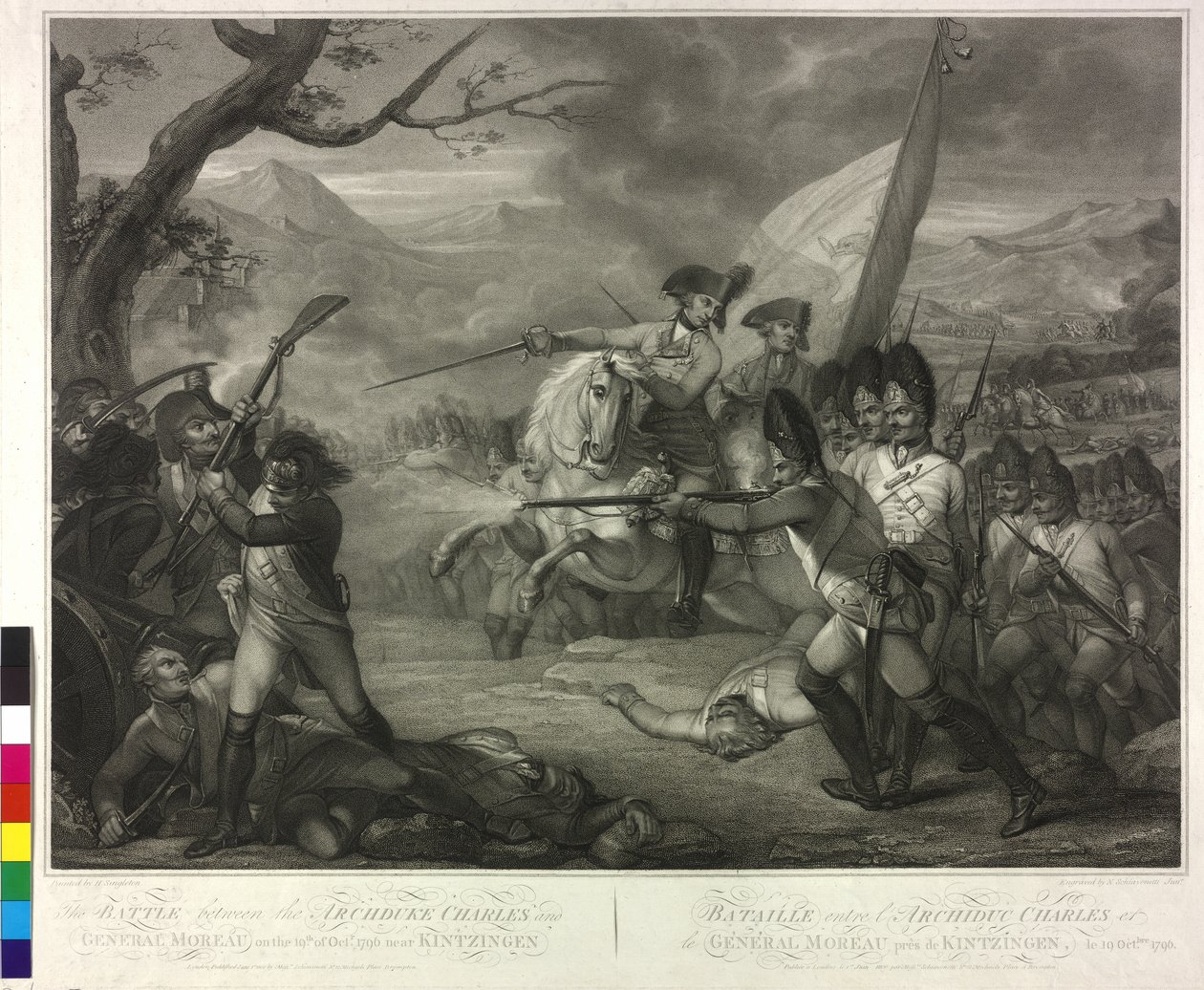 1796.10.19-én Károly főherceg az emmendingeni csatában alkotó: Nicolo Schiavonetti