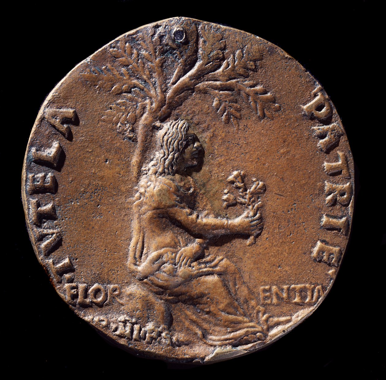 A Lorenzo de Medicit ábrázoló medál, a csodálatos néven ismert (bronz alkotó: Nicolo Spinelli