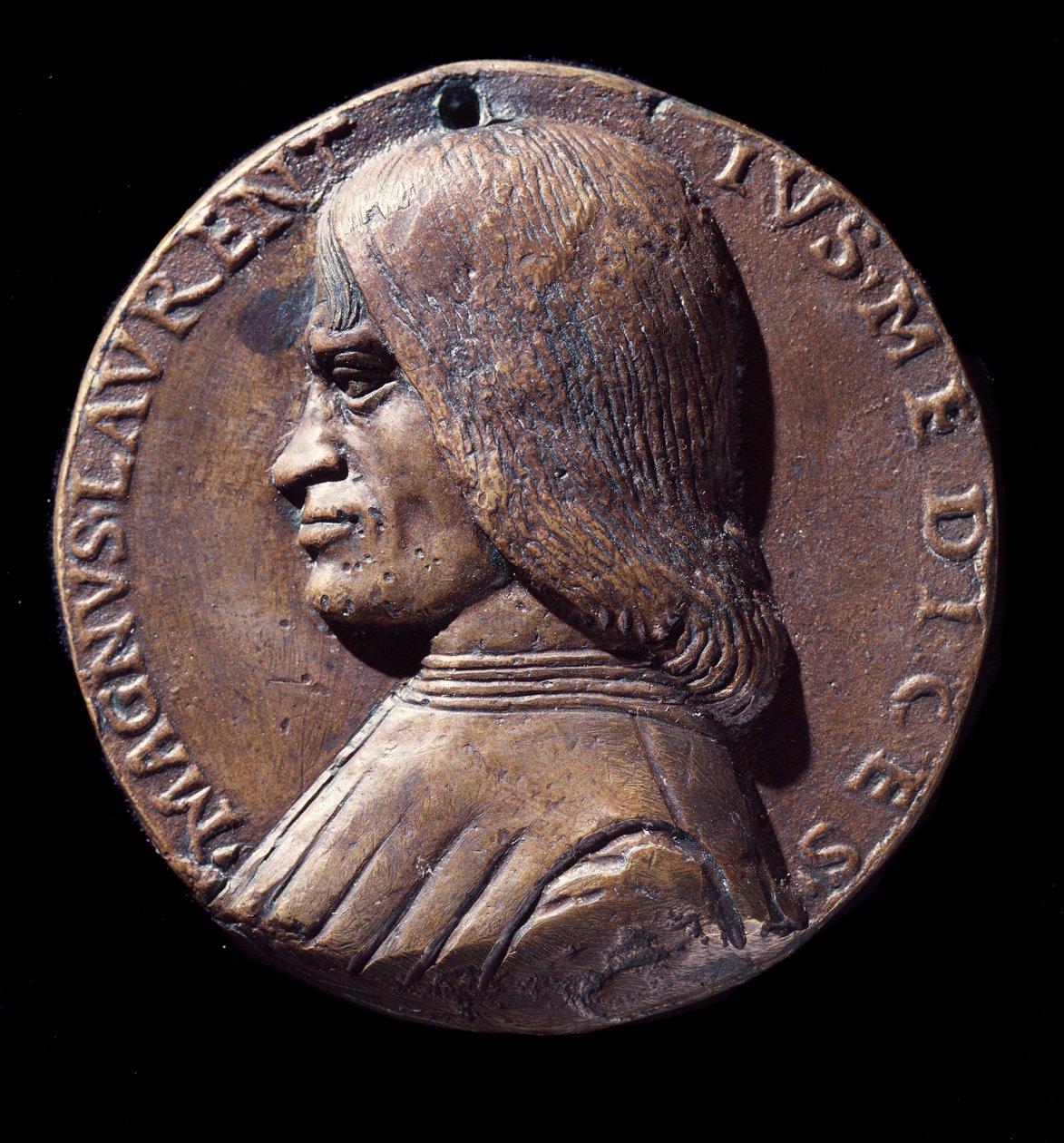 Lorenzo de Medici portréérme, a Nagyszerű néven ismert (bronz alkotó: Nicolo Spinelli