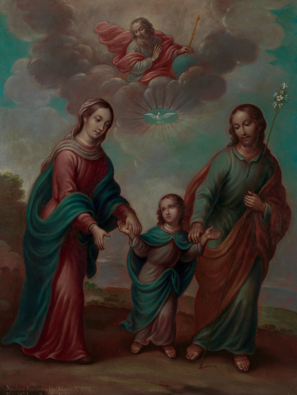 A Szent Család hazatérése Egyiptomból, 1773. alkotó: Nicolás Enríquez