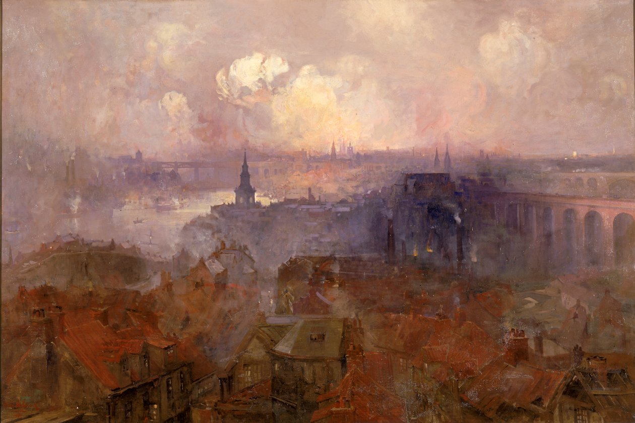 Newcastle upon Tyne kelet felől, 1898 alkotó: Niels Moller Lund