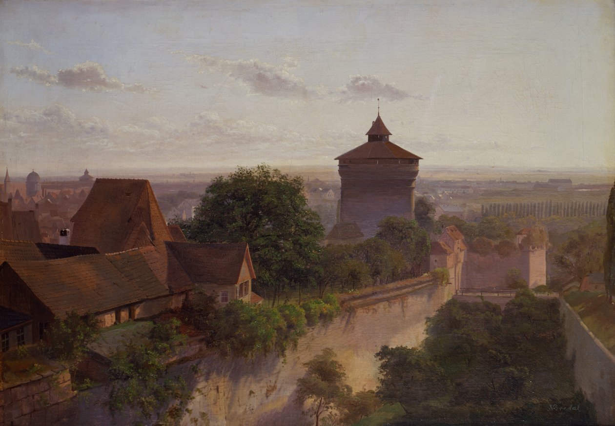 Heidenturm, Nürnberg (olaj, vászon) alkotó: Niels Anders Bredal