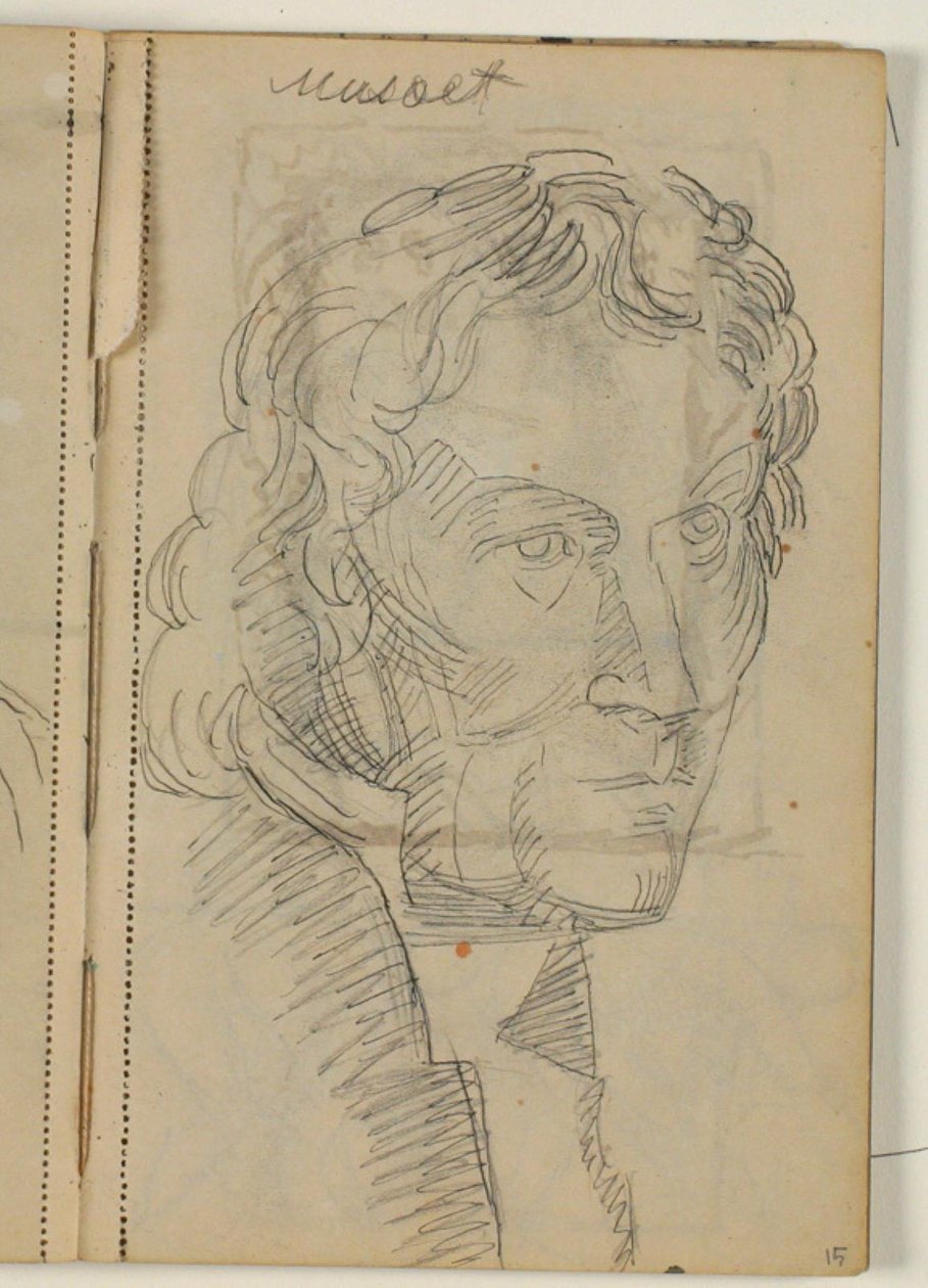 Thorvaldsen tanulmánya Eckersberg festménye után (1814) alkotó: Niels Larsen Stevns