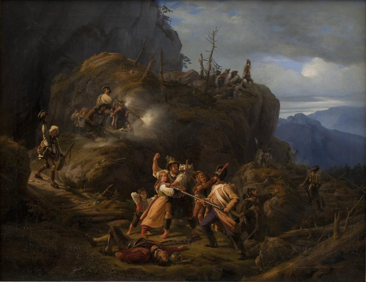 A tiroli háború színhelye 1809-ben alkotó: Niels Simonsen