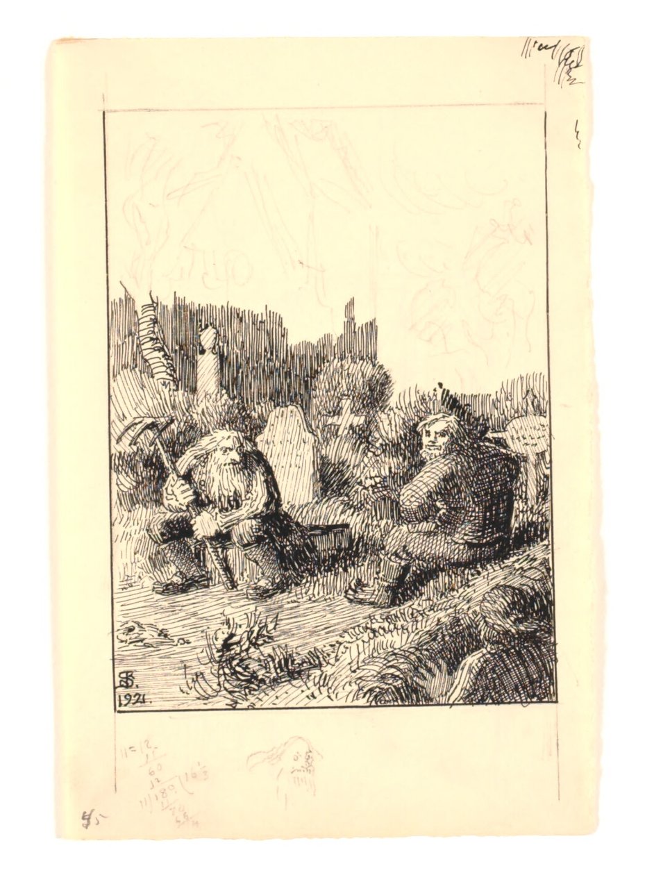 Illusztráció: "A tengerparti figyelmeztetés és a templomkötőfék" alkotó: Niels Skovgaard
