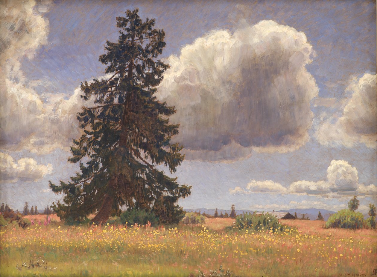 Lucfenyő a nyári legelőn. Norvégia alkotó: Niels Skovgaard