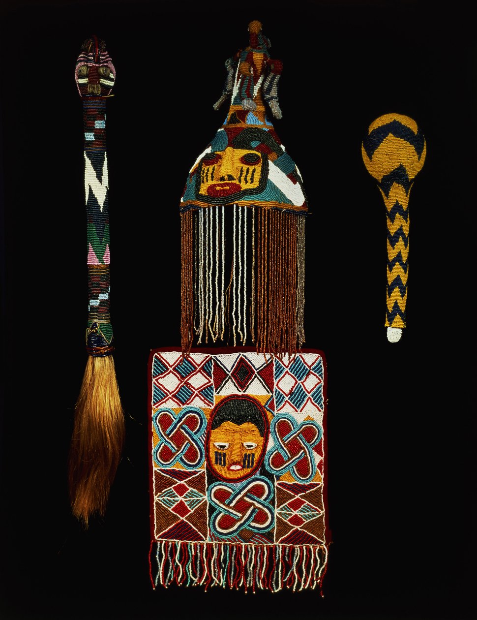Gyöngyös dísztárgyak, joruba kultúra alkotó: Nigerian