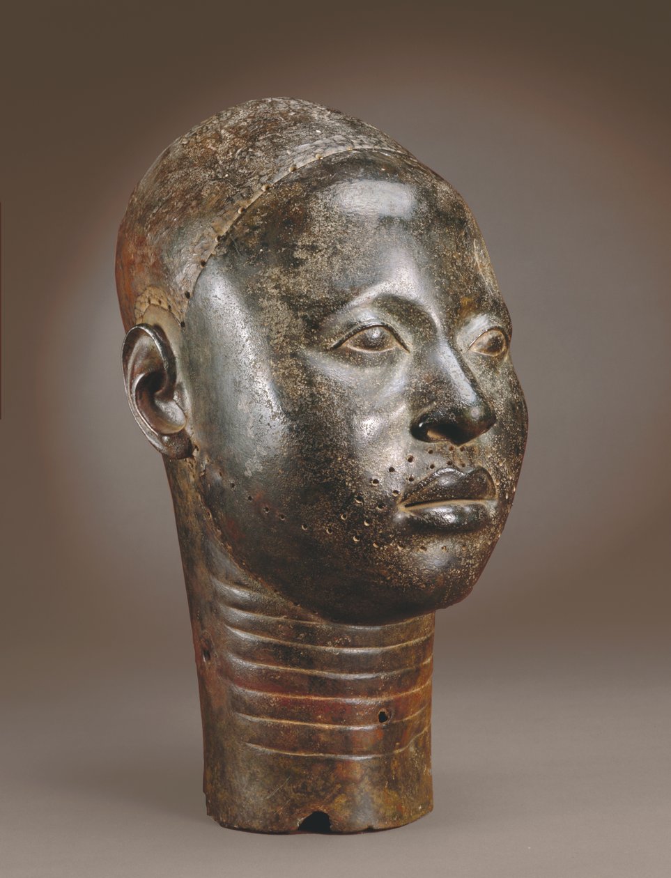 Egy Oni feje, Ife, 12-15. század (cink sárgaréz) alkotó: Nigerian