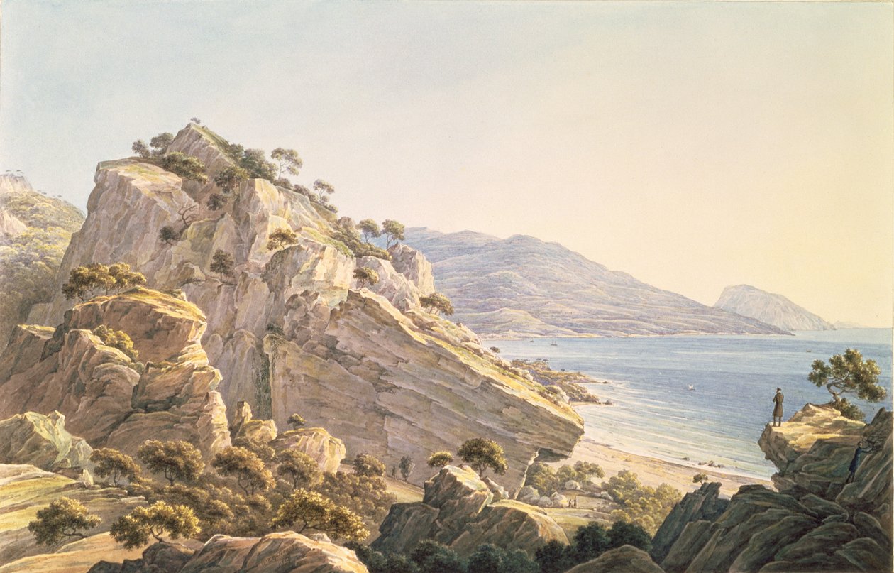 Kilátás a krími tengerpartra Oreanda közelében, 1834 alkotó: Nikanor Grigor